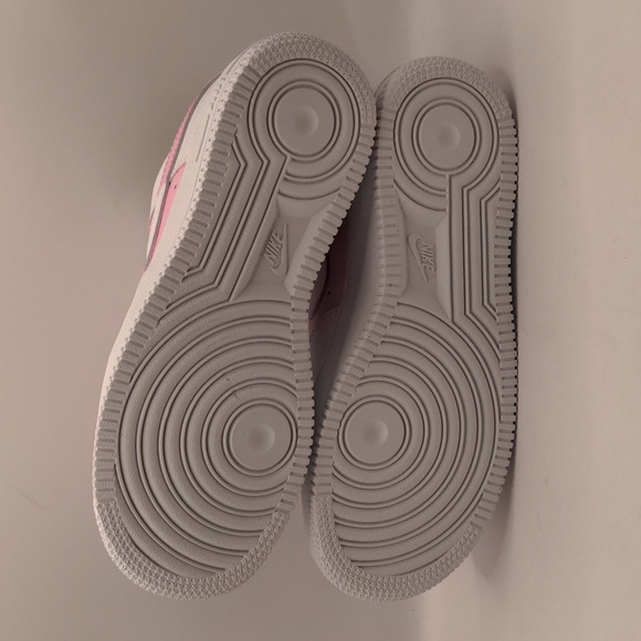 New Nike Air Force 1 Women's Custom Sneakers Pink/White Sz 5 - Picture 8 of 14